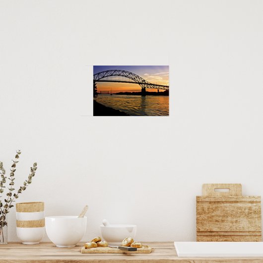 Bourne Bridge Sunset Poster (Keuken)