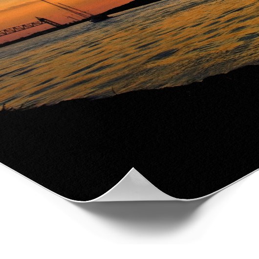 Bourne Bridge Sunset Poster (Hoek)