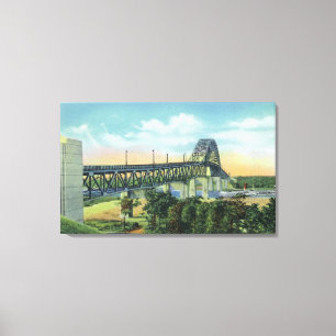 Bourne-brug over het Uitzicht Kabeljauw Canvas Afdruk