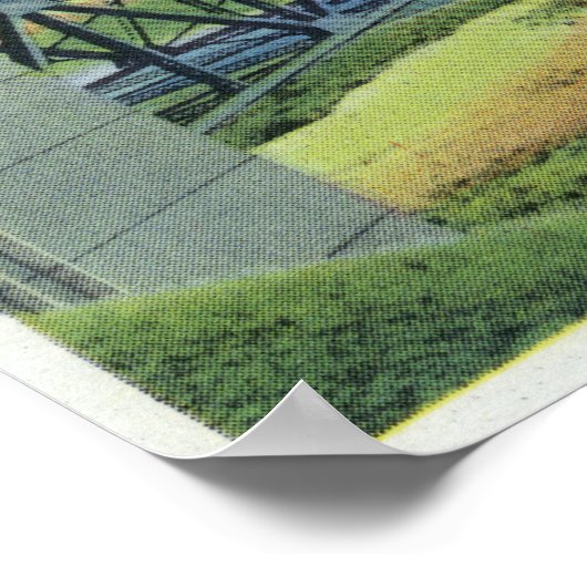 Bourne-brug over het Uitzicht van het Kabeljauwkan Poster (Hoek)