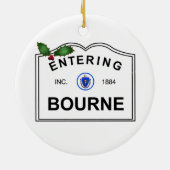 Bourne MA Keramisch Ornament (Achterkant)