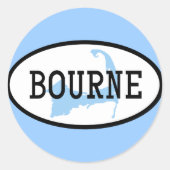 Bourne, MA Sticker (Voorkant)