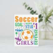 Bourne Soccer Briefkaart (Staand voorkant)