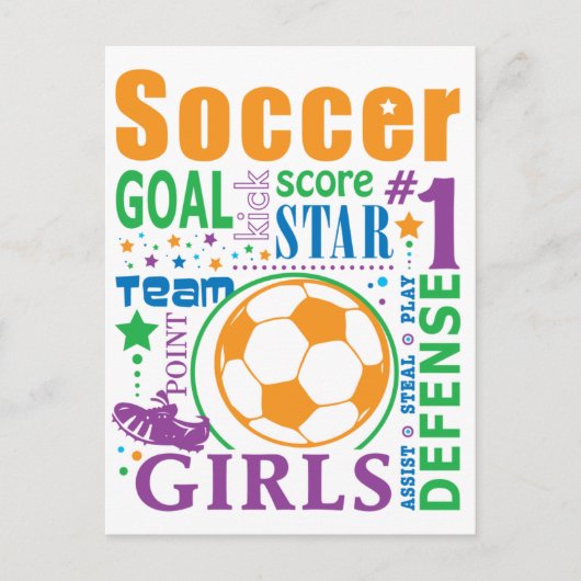 Bourne Soccer Briefkaart (Voorkant)