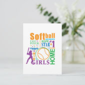 Bourne Softball Briefkaart (Staand voorkant)
