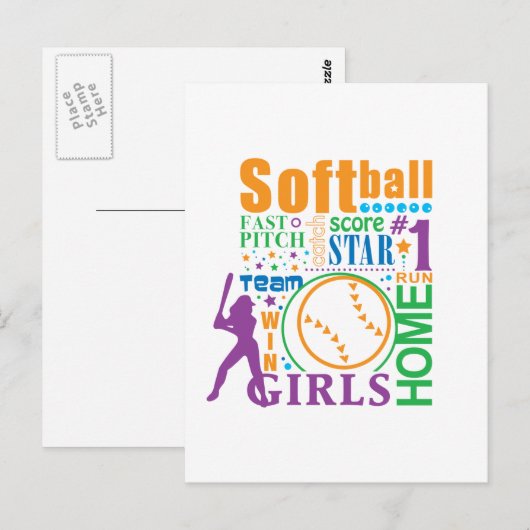 Bourne Softball Briefkaart (Voorkant / Achterkant)