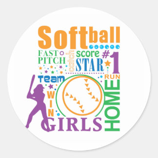 Bourne Softball Ronde Sticker