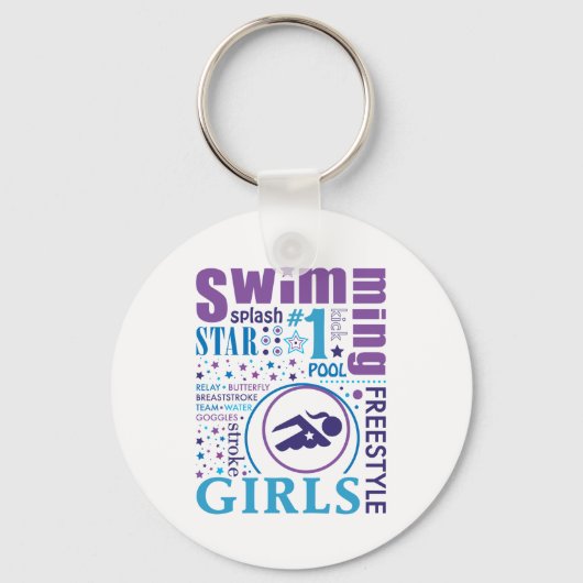Bourne Swimming Sleutelhanger (Voorkant)