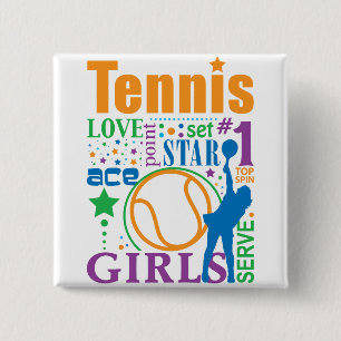 Bourne Tennis Vierkante Button 5,1 Cm