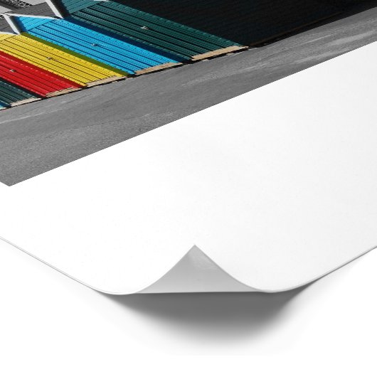 Bournemouth Beach Huts Poster (Hoek)