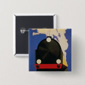 Bournemouth Belle Vierkante Button 5,1 Cm (Voorkant /achterkant)