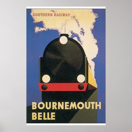 Bournemouth Belle Vintage Travel Poster (Voorkant)