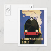 Bournemouth Belle Vintage Travel Poster Briefkaart (Voorkant / Achterkant)