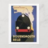 Bournemouth Belle Vintage Travel Poster Briefkaart (Voorkant)