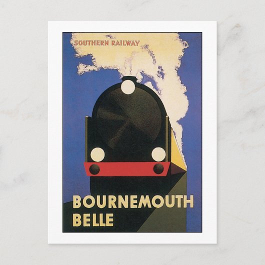 Bournemouth Belle Vintage Travel Poster Briefkaart (Voorkant)