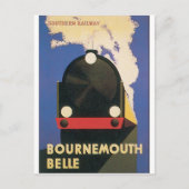 Bournemouth Belle Vintage Travel Poster Briefkaart (Voorkant)
