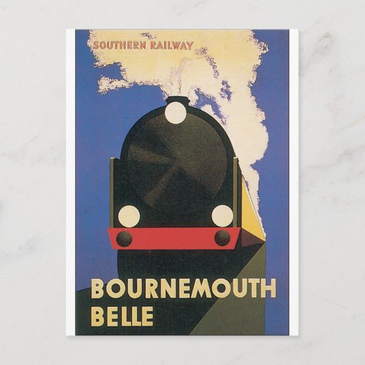 Bournemouth Belle Vintage Travel Poster Briefkaart (Voorkant)