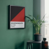 Bournemouth Cherry rood en zwart - Volledige breed Perfect Poster