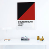 Bournemouth Cherry rood en zwart - Volledige breed Perfect Poster