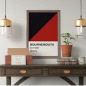 Bournemouth Cherry rood en zwart - Volledige breed Perfect Poster