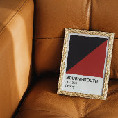 Bournemouth Cherry rood en zwart - Witte rand Perfect Poster