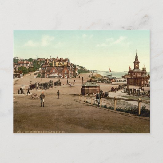 Bournemouth, Engeland, c.1895 Briefkaart (Voorkant)