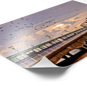 Bournemouth Pier en Beach Dorset England Foto Afdruk (Hoek)