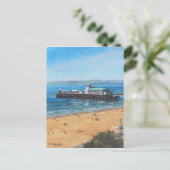 Bournemouth Pier Summer Morning van Cliff Top Briefkaart (Staand voorkant)