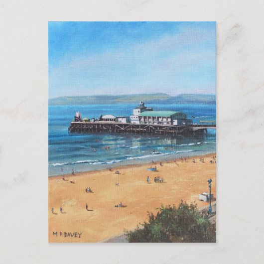 Bournemouth Pier Summer Morning van Cliff Top Briefkaart (Voorkant)