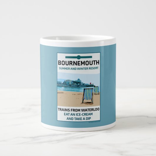 Bournemouth Retro Seaside Grote Koffiekop (Voorkant)
