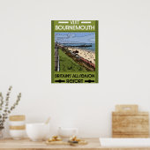 Bournemouth Retro Seaside Poster (Keuken)