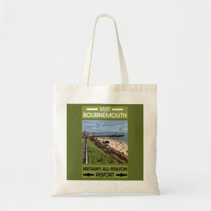 Bournemouth Retro Seaside Tote Bag