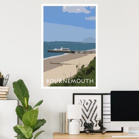 BOURNEMOUTH  Style Poster (Thuiskantoor)