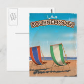 Bournemouth vintage reisposter briefkaart (Voorkant / Achterkant)