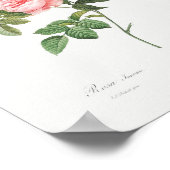 Boursault Roos Floral Pink Rose Poster (Hoek)