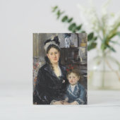 Boursier en haar dochter | Berthe Morisot Briefkaart (Staand voorkant)