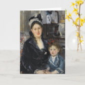 Boursier en haar dochter | Berthe Morisot Kaart (Gele Bloem)