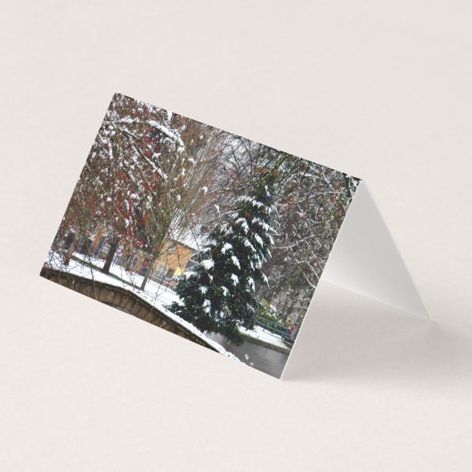 Bourton op de Katoeages met de waterkerst Kaart (Voorkant)