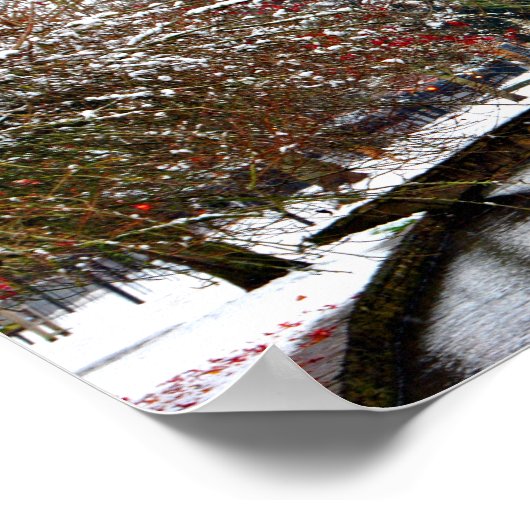 Bourton op de Katoeages met de waterkerst Poster (Hoek)