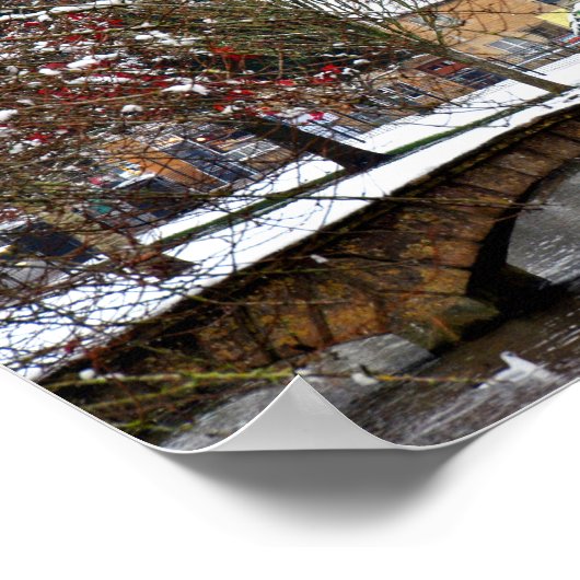 Bourton op de Katoeages met de waterkerst Poster (Hoek)