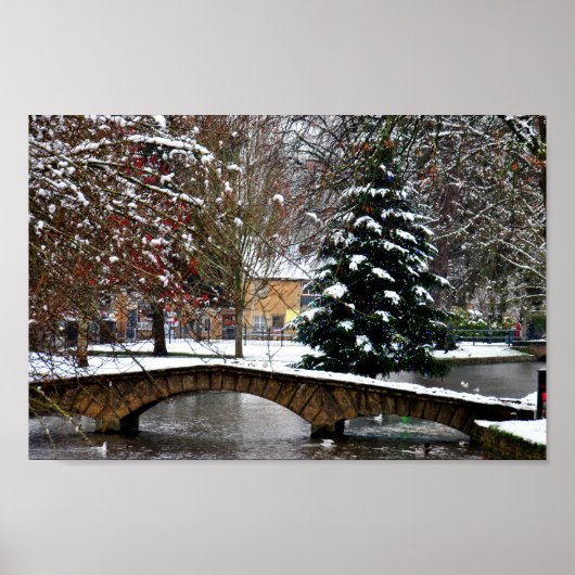 Bourton op de Katoeages met de waterkerst Poster (Voorkant)