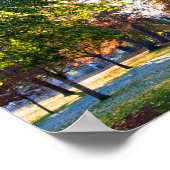 Bourton op de waterherfst Trees Cotswolds Verenigd Poster (Hoek)