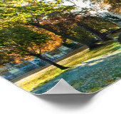 Bourton op de waterherfst Trees Cotswolds Verenigd Poster (Hoek)