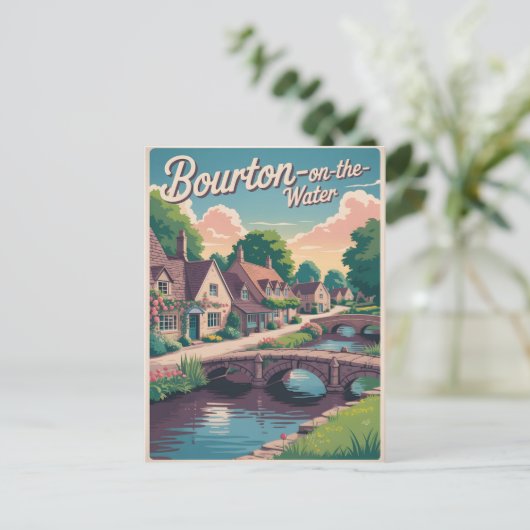 Bourton op het water briefkaart (Staand voorkant)