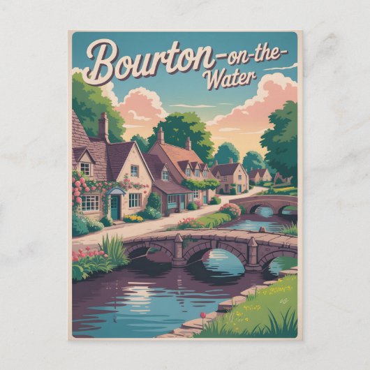 Bourton op het water  briefkaart (Voorkant)