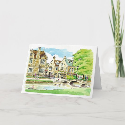 Bourton op het Water, Gloucestershire Kaart (Voorkant)