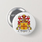Bousquet Family Crest Ronde Button 5,7 Cm (Voorkant /achterkant)
