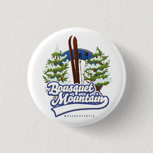 Bousquet Mountain Massachusetts Ski logo Ronde Button 3,2 Cm