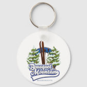Bousquet Mountain Massachusetts Ski logo Sleutelhanger (Voorkant)