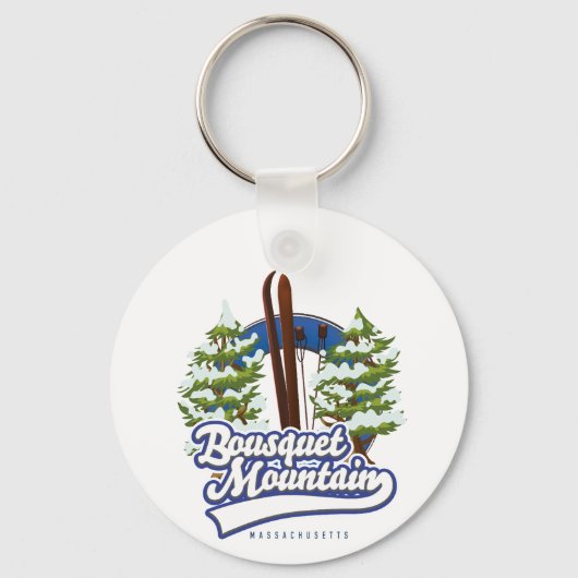 Bousquet Mountain Massachusetts Ski logo Sleutelhanger (Voorkant)